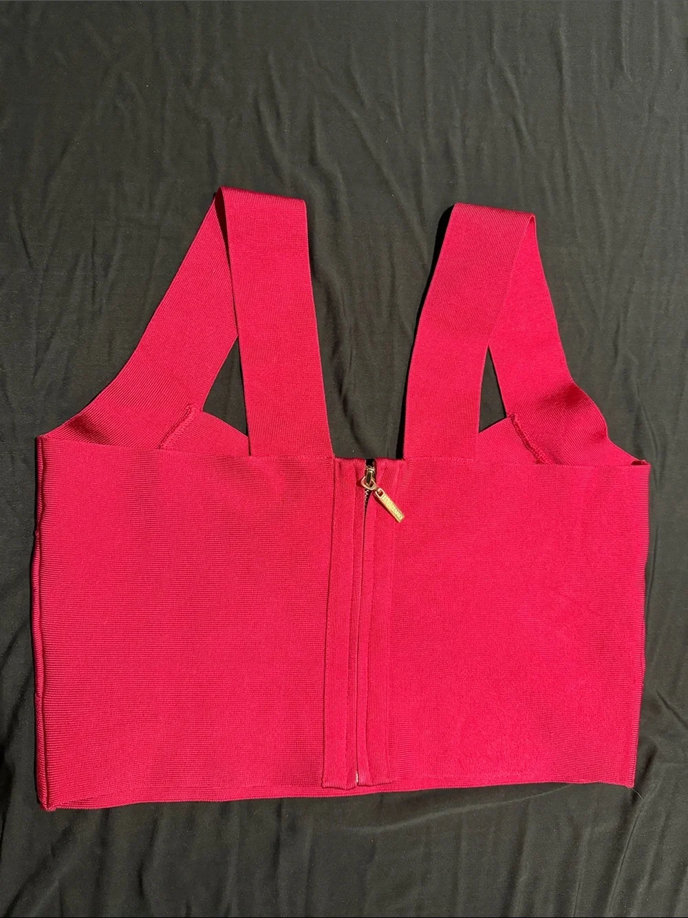 New Guess Marciano Hot Fuschia Pink Bandage Stretch Crop Top L